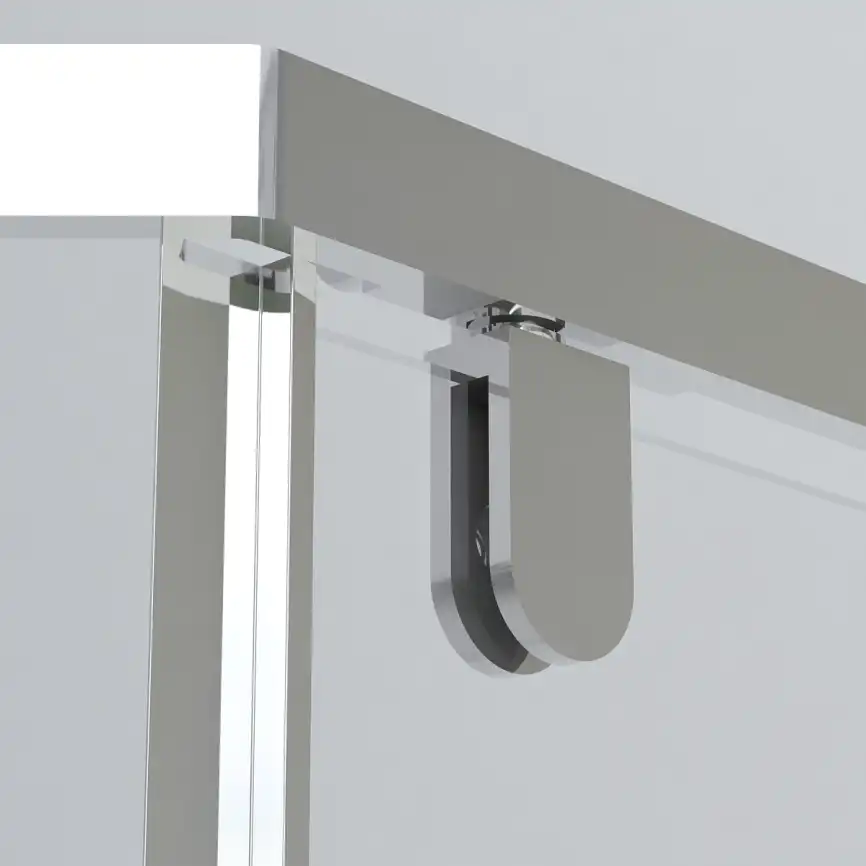 Душевой уголок Vincea Stresa 100х100 VSP-1S100CH, дверь распашная, профиль хром, стекло шиншилла фото 7