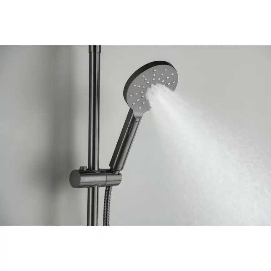 Душевая система Aquatek Европа AQ2343BGM с термостатом, Оружейная сталь фото 8