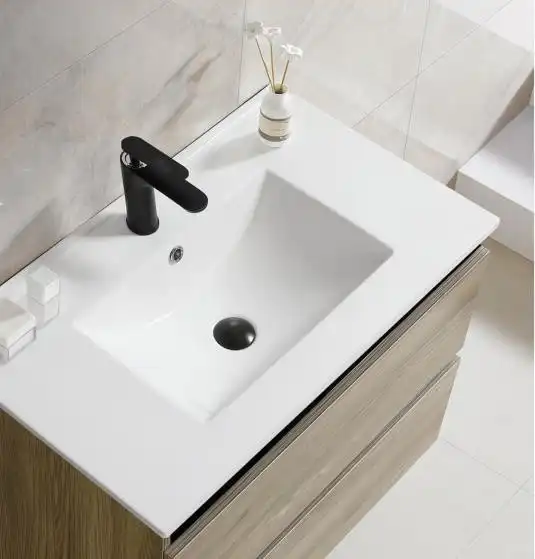 Умывальник CeramaLux 9060E 610х465х180 Полувстраиваемая цвет Белый фото 1