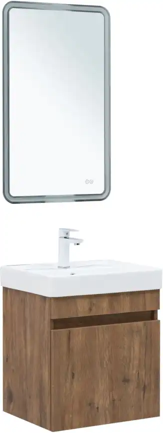 Тумба под раковину Aquanet Оптима 50 дуб рустикальный , 344794 фото 6