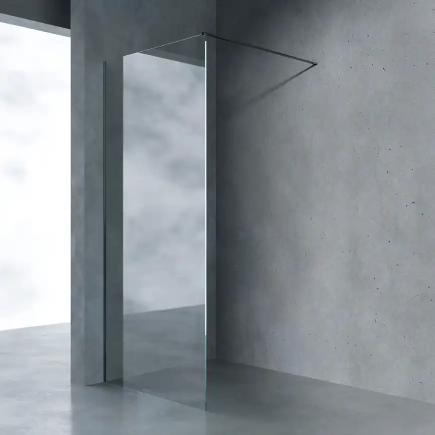 Душевая перегородка AVS Walk In 90 см профиль оружейная сталь, стекло прозрачное, 803-0014-200-90-WS-T фото 1
