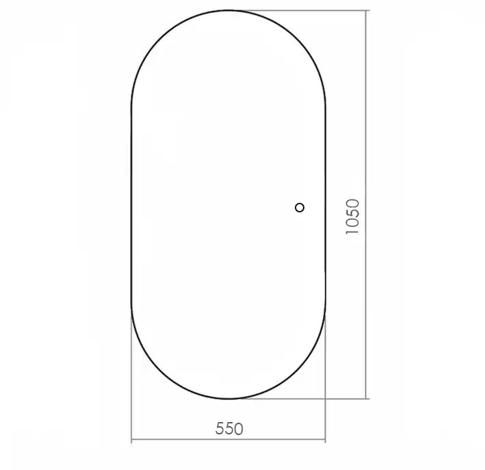 Зеркало Azario Viva 55х105 LED-00002549 с подстветкой, сенсорный выключатель с функцией диммера фото 5