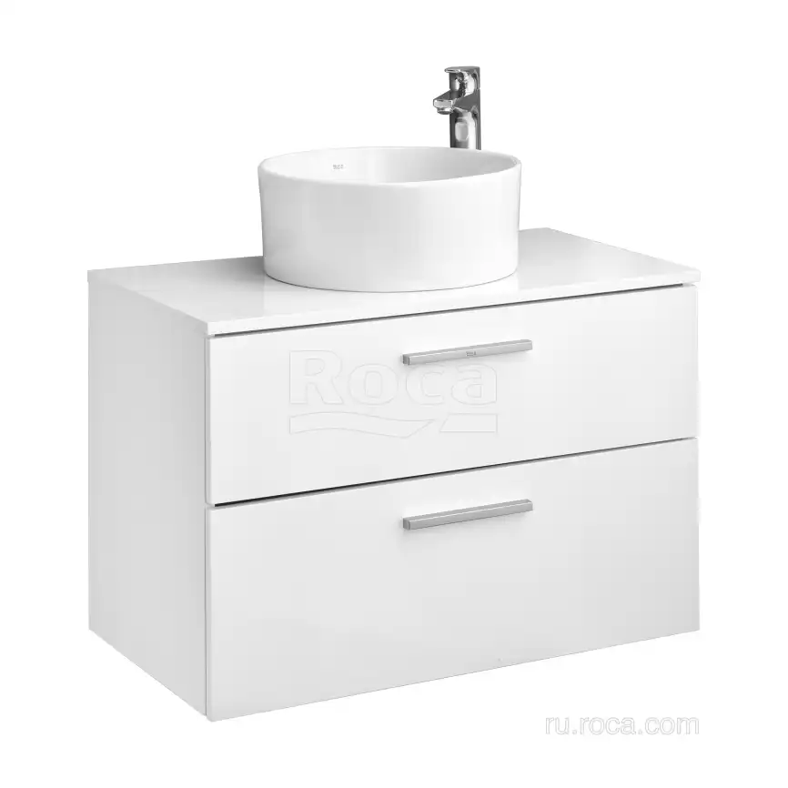 Тумбы под раковину Roca Victoria 80 A857470806 подвесная, цвет, Белый глянец фото 5