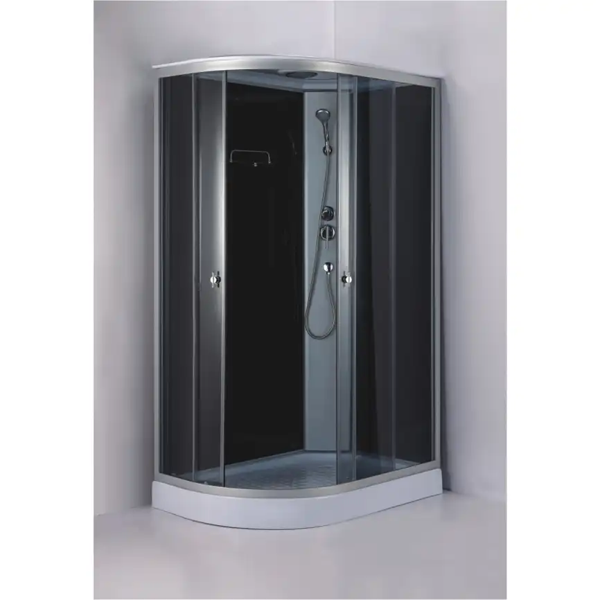 Душевая кабина Loranto 120х80, низкий поддон, Тонированное стекло, CS-877EATM/B-120 фото 2