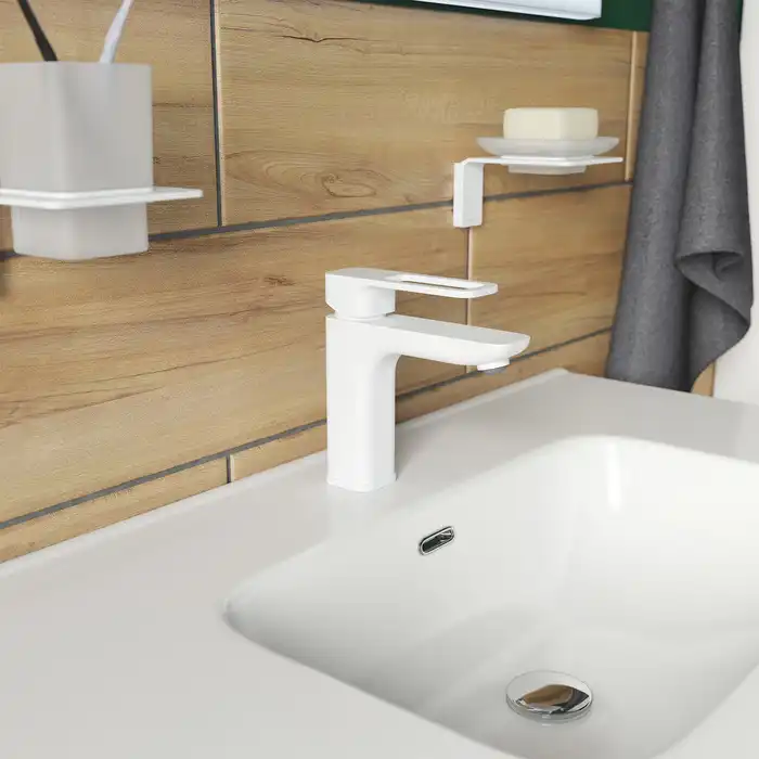 Смеситель для раковины IDDIS Slide SLIWT00i01  цвет, Матовый белый фото 5