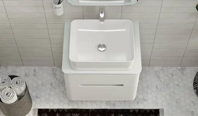 Тумба под раковину Jorno BOSKO 60 Bos.01.60/P/W Белая фото 8