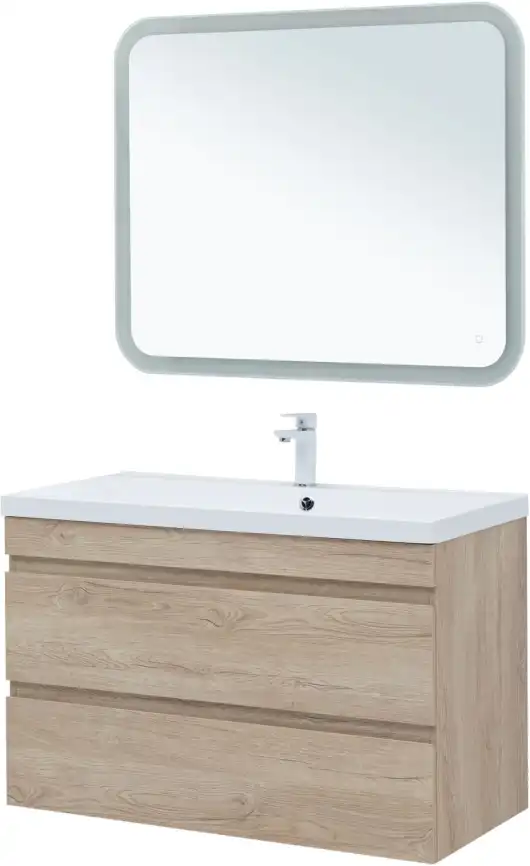 Тумба под раковину Aquanet Нота New 100 дуб светлый 334200 фото 10