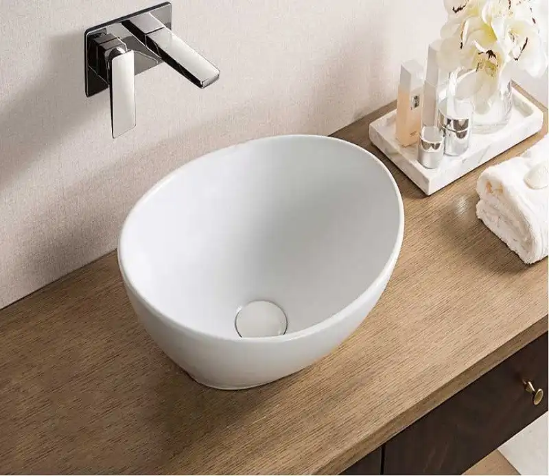 Раковина накладная CeramaLux 405х335х155 7138, цвет Белый фото 6