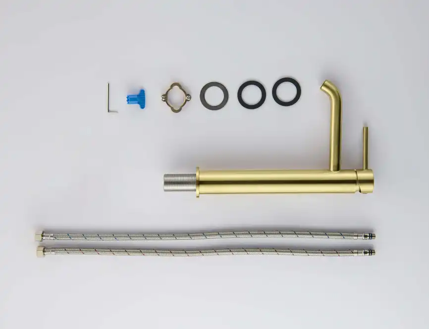 Смеситель для раковины Aquatek Европа AQ1304BG, Золото матовое фото 5