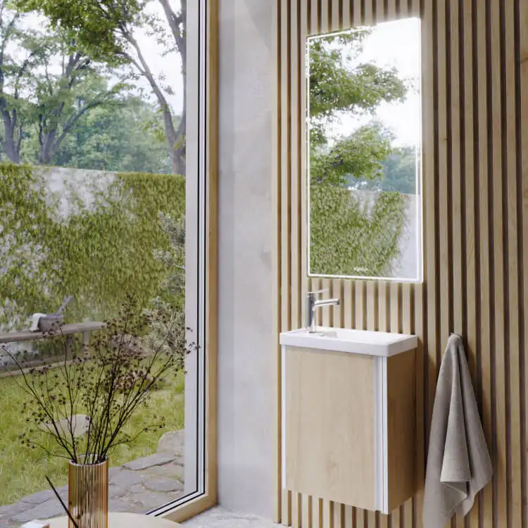 Тумба с раковиной подвесная Aqwella Urban 45 см, URB0145DD, цвет Дуб Давос фото 3