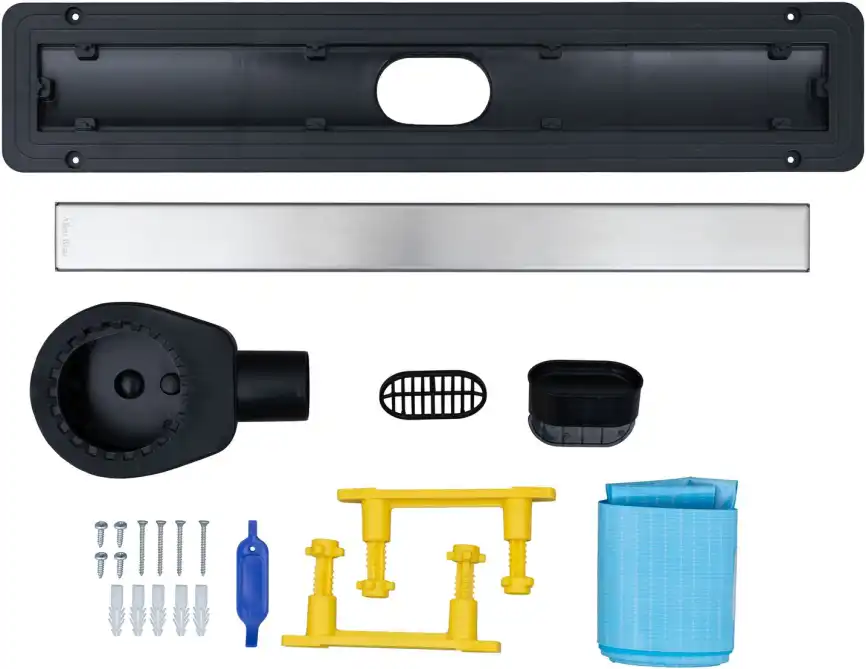 Душевой лоток Allen Brau Infinity 9.50003.SS 550 мм с решеткой под плитку, Хром матовый фото 6