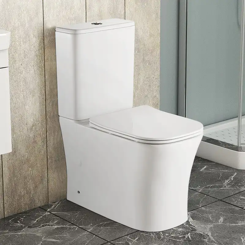 Унитаз-компакт Azario ANTEO SQUARE AZ-1218A напольный, безободковый, с бачком и сидением микролифт, цвет белый фото 9