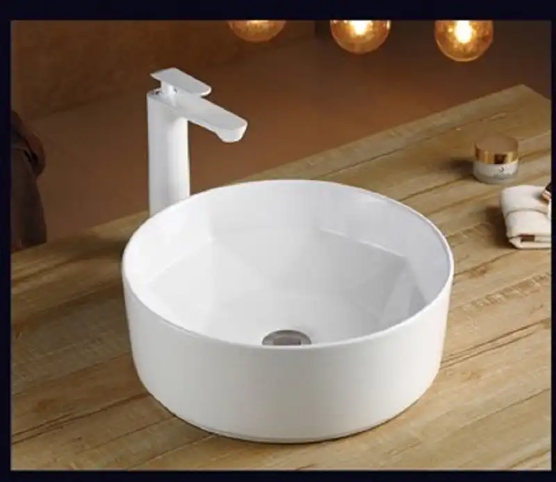 Раковина накладная CeramaLux 410х410х140 9425, цвет Белый фото 4