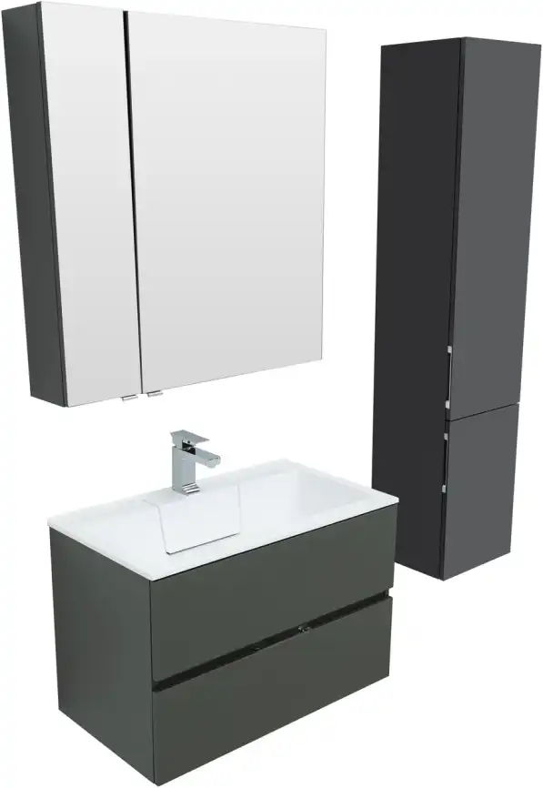 Тумба под раковину Aquanet Алвита 80 серый антрацит 215120 фото 9