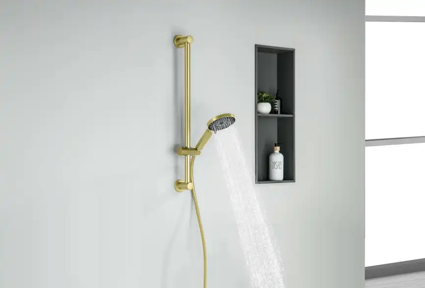 Душевой гарнитур Aquatek Лугано AQ2022BG, Золото шлифованное фото 6