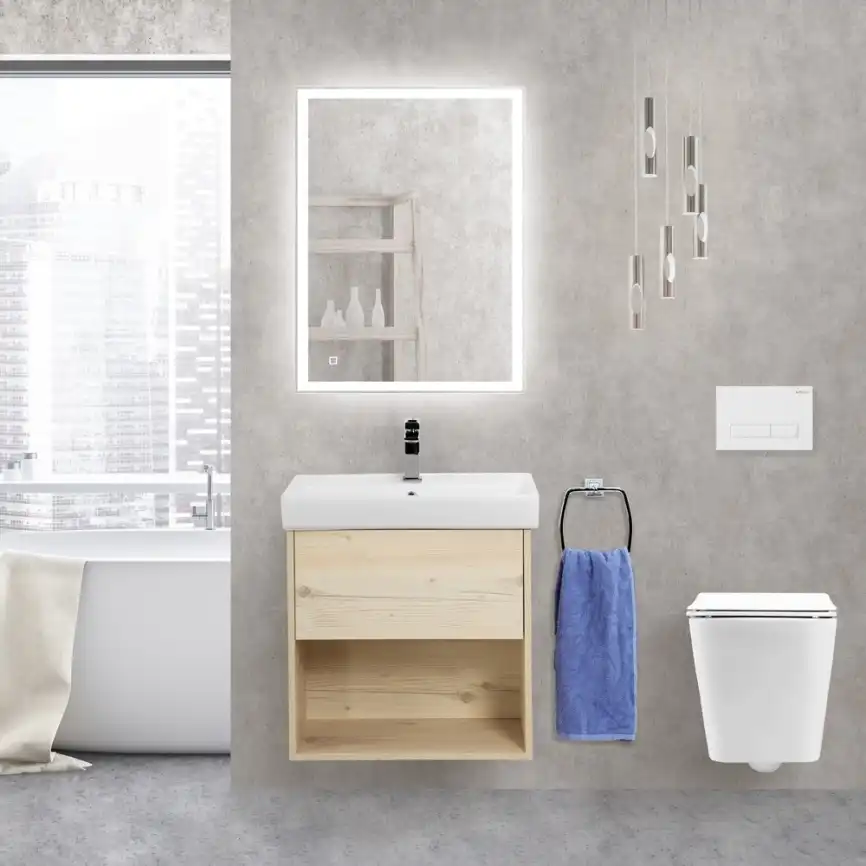 Зеркало BelBagno SPC-GRT 60х80 SPC-GRT-600-800-LED-TCH с подстветкой, сенсорный выключатель фото 9