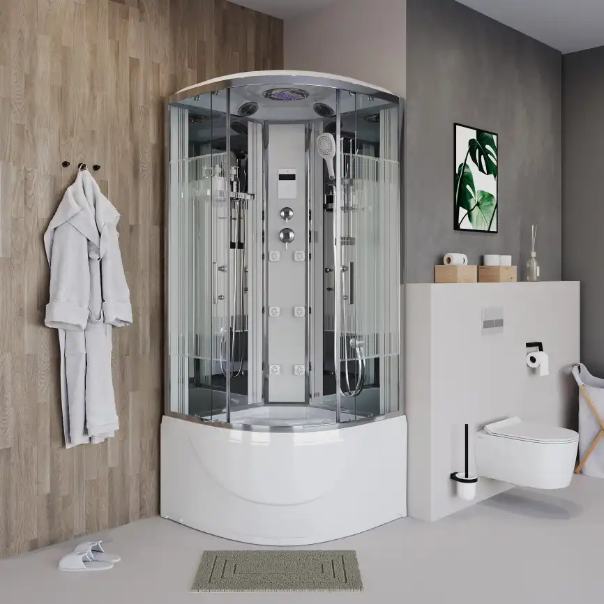 Душевая кабина Niagara Ultra 90х90х220 NG-708-01 высокий поддон, с гидромассажем фото 2