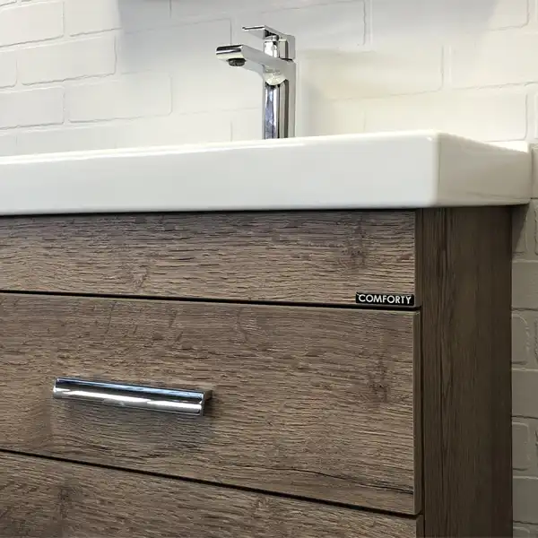 Тумба с умывальником Comforty Никосия 60Н Дуб темный, 00-00008852 фото 2