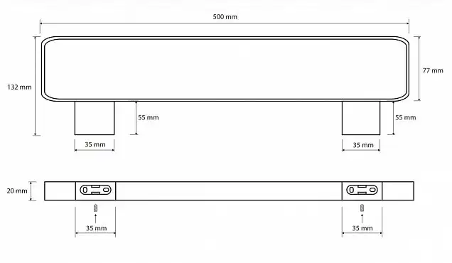 Полотенцедержатель двойной 2,2 см BEMETA NERO Черный матовый 135004080 фото 2