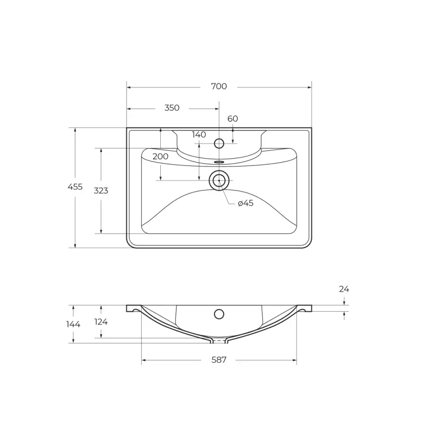 Раковина из литьевого мрамора BelBagno BB700/455-LV-MR-ALR фото 3