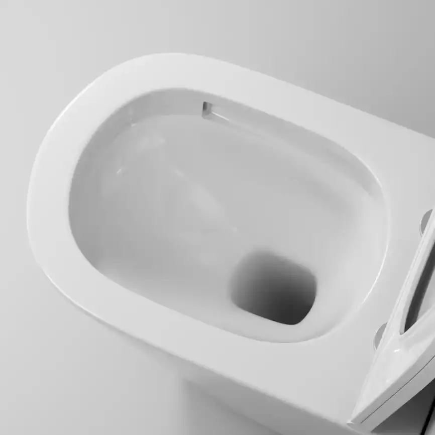 Подвесной унитаз Grossman GR-4403SQ безободковый, смыв торнадо, Белый глянцевый фото 4