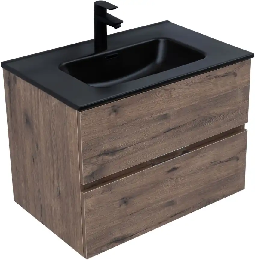 Тумба под раковину Aquanet Алвита New 70 2 ящика, дуб веллингтон табак 334185 фото 5