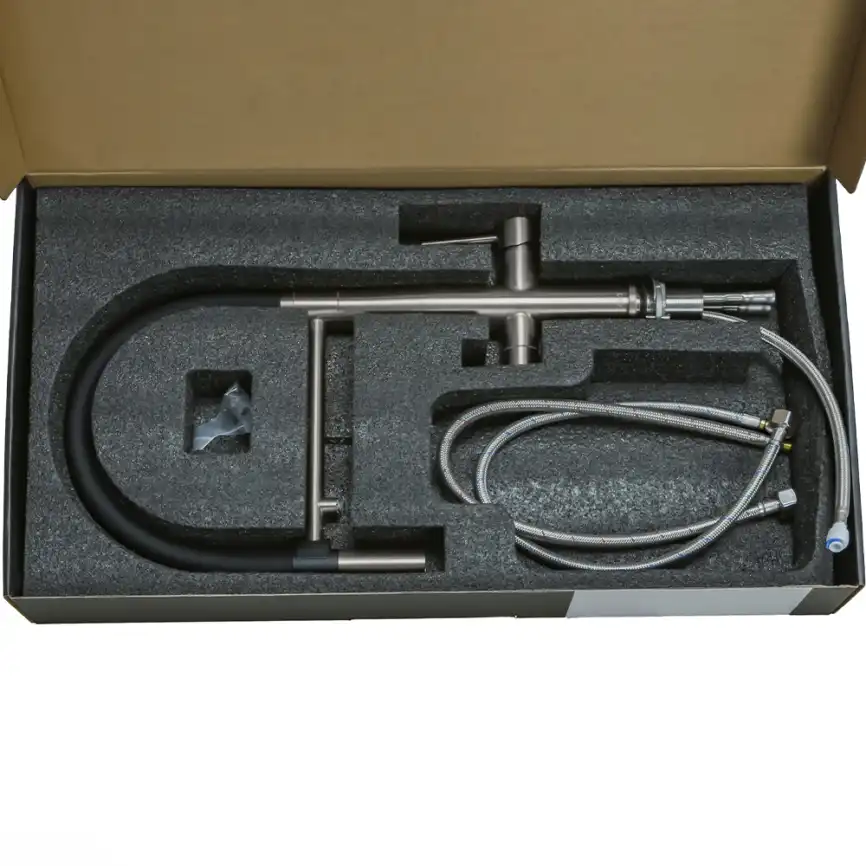 Смеситель для кухни с гибким изливом AVS PureRiver брашированный никель, 811-170-BN фото 17