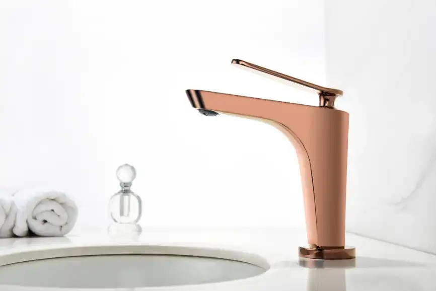 Смеситель для раковины Abber Zeitlos AF8909RG, однорычажный, цвет Золото розовое фото 2