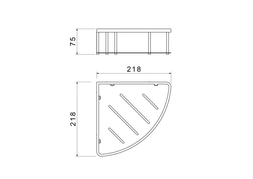 Полка для душа угловая Aquatek AQ4926BGM, Оружейная сталь фото 2