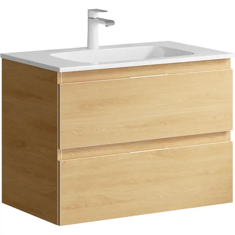 Тумба с раковиной подвесная Aqwella 5 Stars Accent 75 см, ACC0175DZ, цвет Дуб золотой фото 1