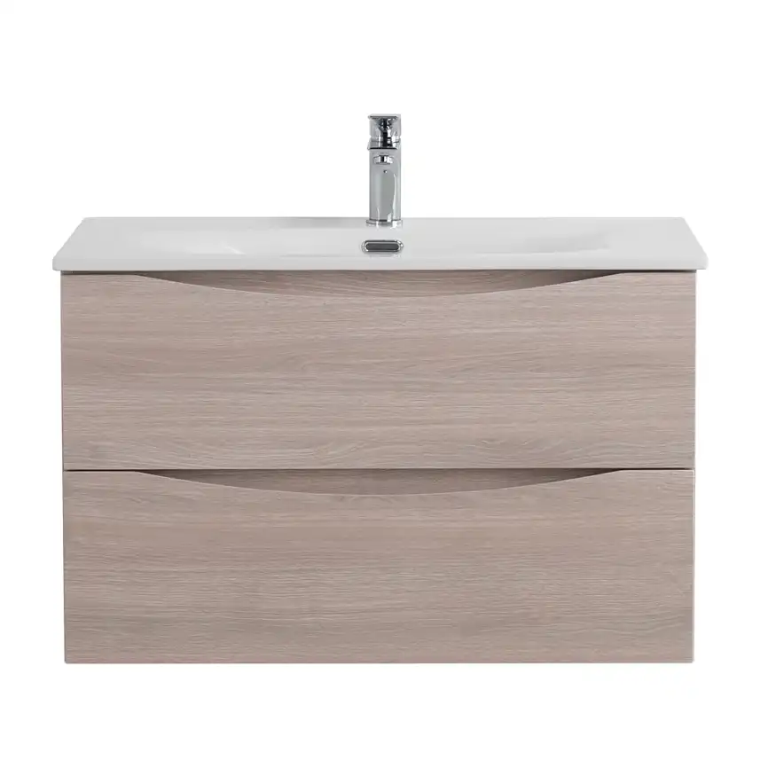 Тумба под раковину BelBagno MARINO-CER-N-800-2C-SO-RG-P подвесная Rovere Grigio фото 1