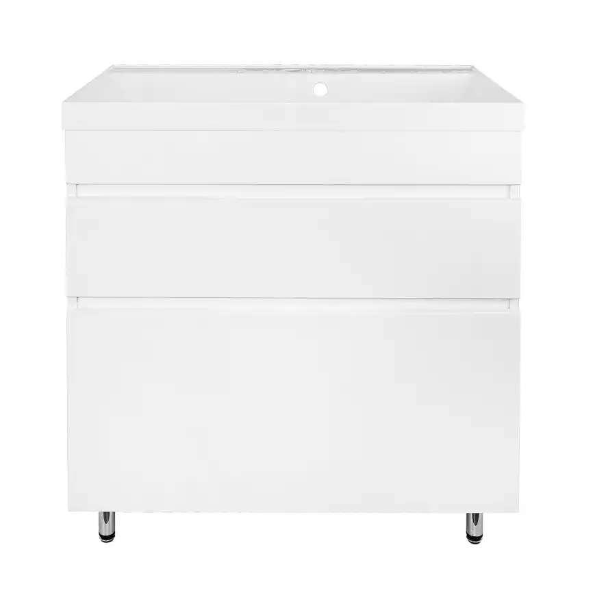 Тумба с раковиной Azario Эстима 80 CS00094596, напольная, Белая глянцевая фото 3