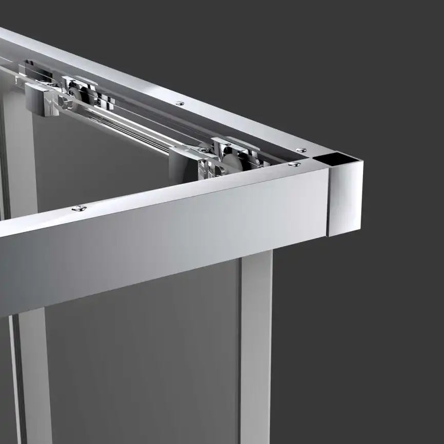 Душевой уголок Vincea Soft 100х100 VSS-3SO100CLB, профиль черный, стекло Прозрачное фото 2