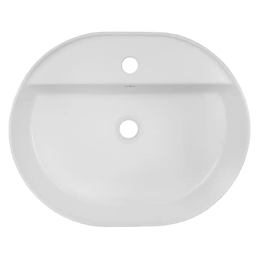 Раковина-чаша Creo Ceramique 560х450х120 накладная, овальная, керамика, белый глянцевый (PU4500) фото 2
