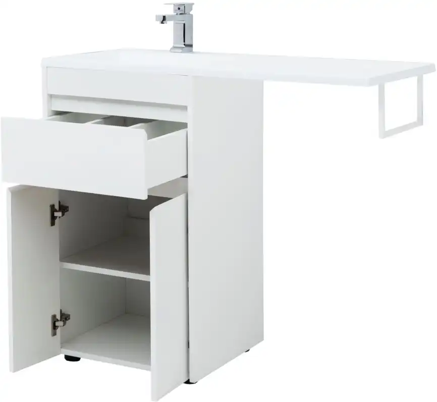 Тумба под раковину Aquanet Токио 110/48 белый (напольная, 1 ящик, 2 дверцы) 237744 фото 6