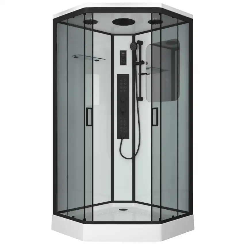 Душевая кабина Niagara Premium 100х100х220 NG-6902-01GDBLACK низкий поддон, с гидромассажем фото 1
