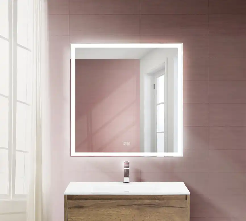 Зеркало BelBagno SPC-GRT 80х80 SPC-GRT-800-800-LED-TCH-WARM с подстветкой, сенсорный выключатель, с подогревом фото 8