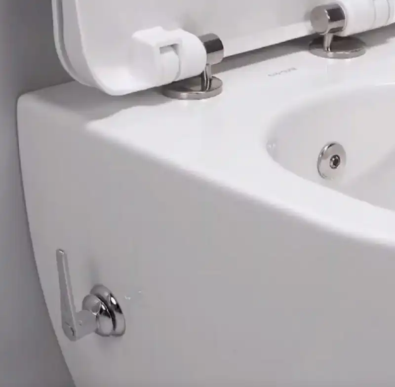 Унитаз подвесной с биде Creavit Free FE320-34CB00E-0002 с сиденьем микролифт Белый фото 6