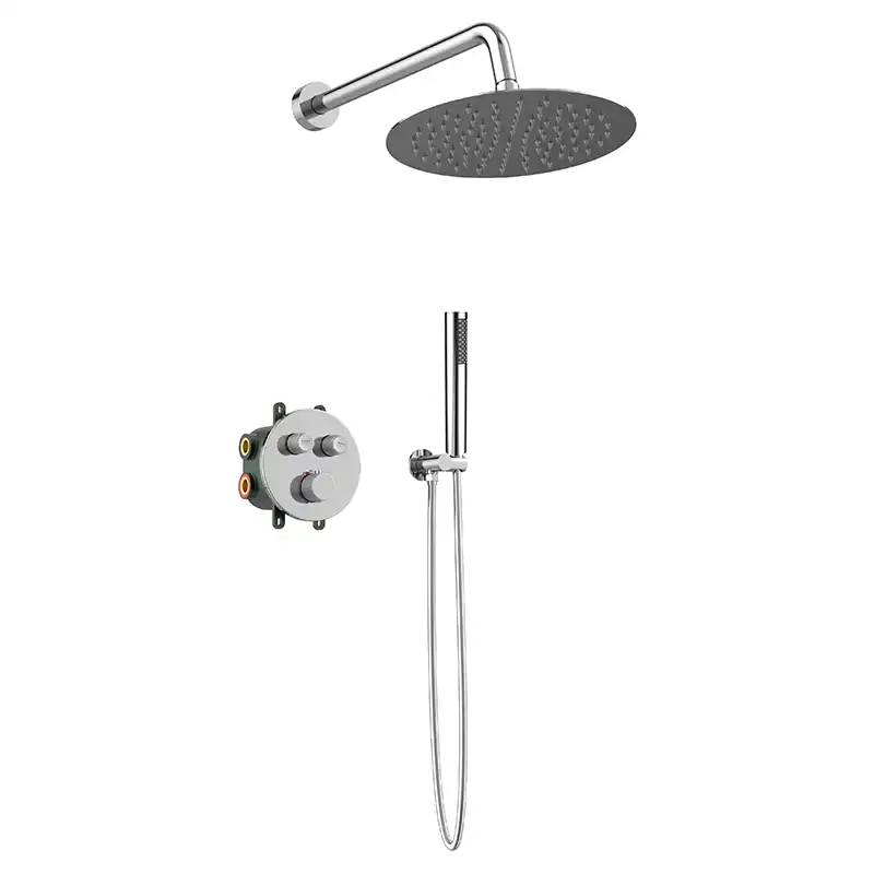 Встраиваемая душевая система AVS LUXURY 811-501-CR термостат, хром фото 2