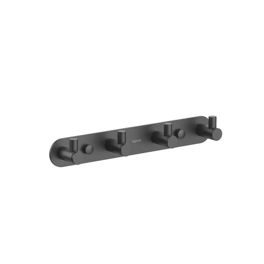 Планка с 4 крючками Aquatek Европа AQ4123MB, Черный матовый фото 1