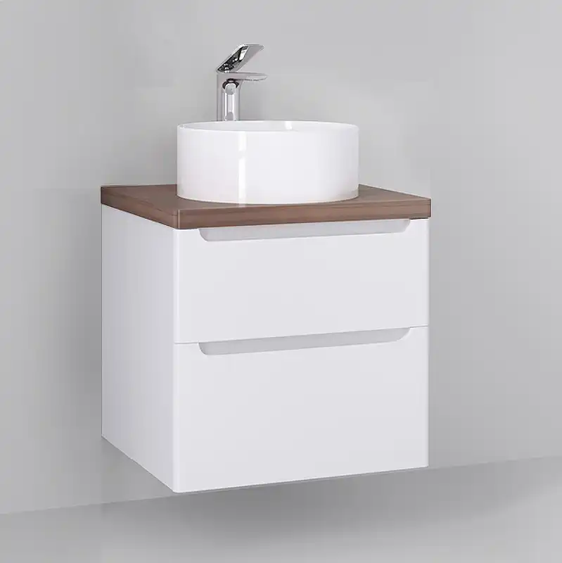 Тумба под раковину Jorno WOOD 60 wood.01.60/P/W Белая фото 2