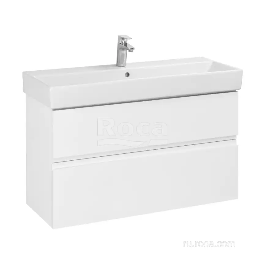 Тумбы под раковину Roca Oleta 100 A857641806 подвесная, цвет, Белый глянец фото 1