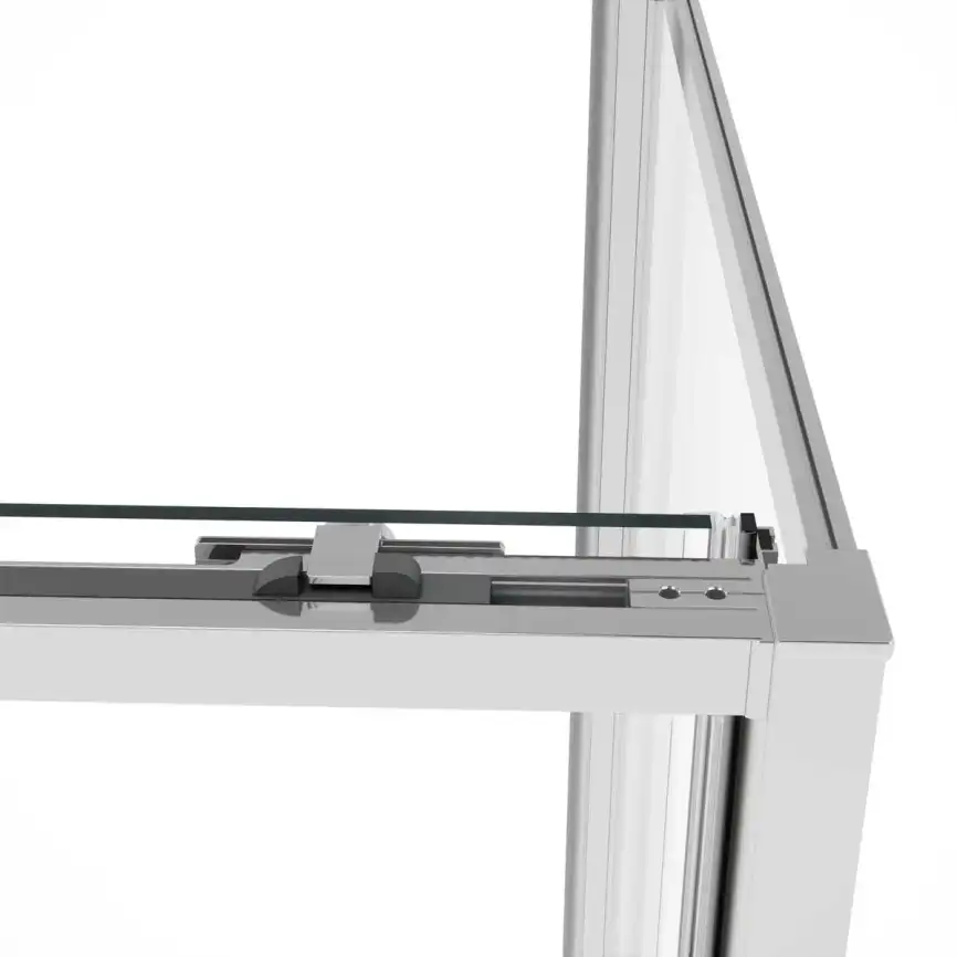 Душевой уголок Vincea Slim Soft 140х100 VSR-1SS1014CL, дверь раздвижная, профиль хром, стекло прозрачное фото 3