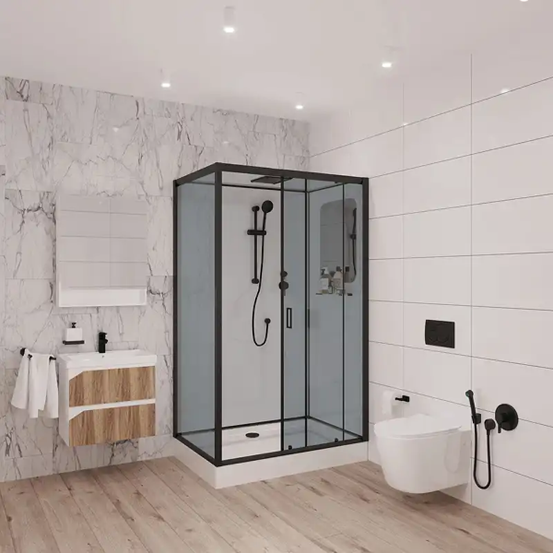 Душевая кабина Niagara Premium 120х80х210 NG-6912-01QRBLACK низкий поддон, без гидромассажа фото 2
