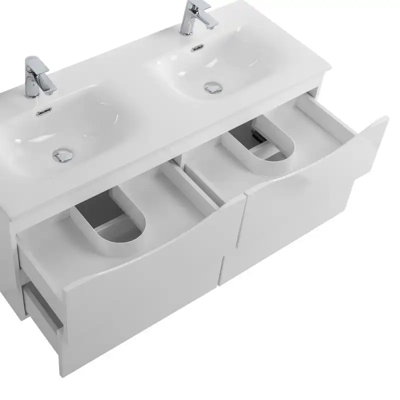 Тумба под раковину BelBagno MARINO-CER-N-1200-4C-SO-BL-P подвесная Bianco Lucido фото 5