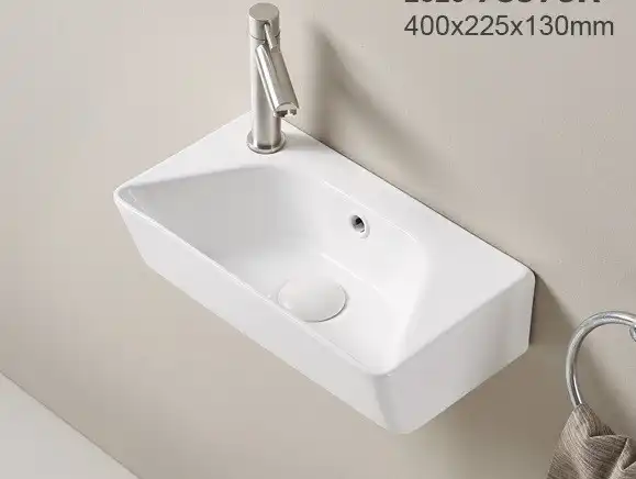 Раковина Ceramalux 78578R 400х225х130 Подвесная цвет Белый фото 1