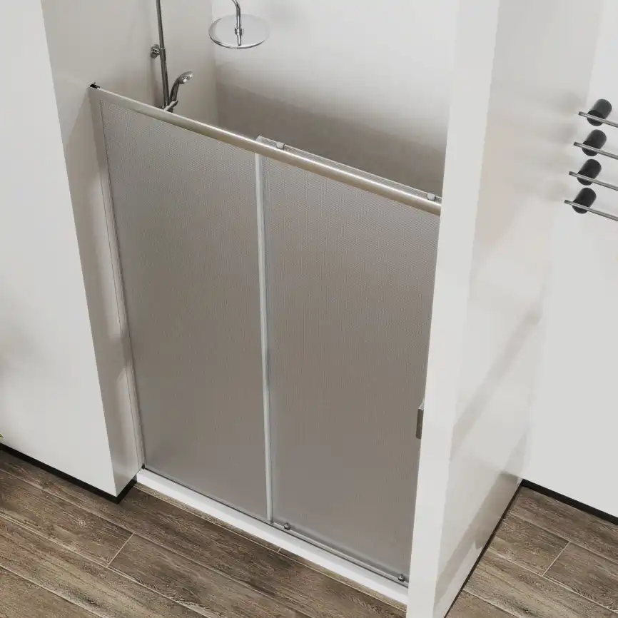 Душевая дверь Vincea City 140 VDS-5CT140MT, раздвижная, профиль хром, стекло текстурное фото 3