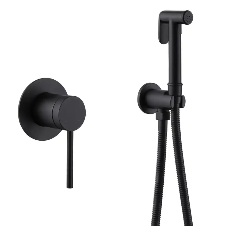 Смеситель ABBER Emotion AF8825B с гигиеническим душем, черный матовый фото 1