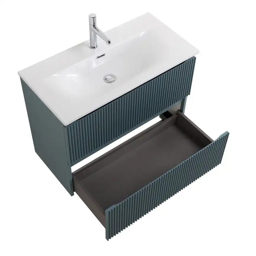 Тумба под раковину BelBagno UNO-MINI-700-2C-SO-AO подвесная, Голубой Матовый фото 4