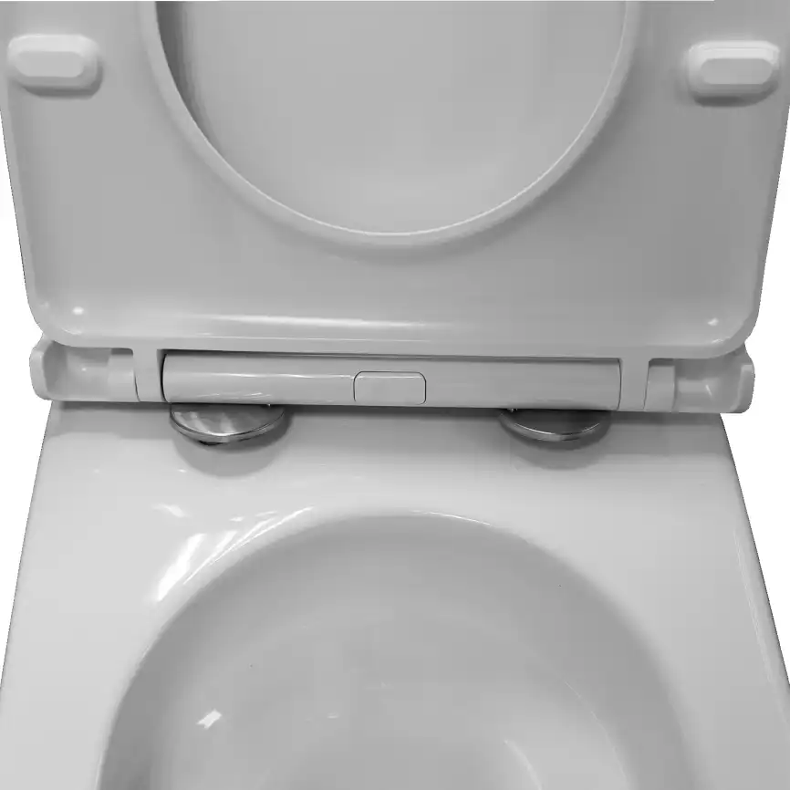 Подвесной унитаз Azario Etera AZ-118E-UQ3 безободковый, смыв Торнадо, в комплекте с сидением микролифт, Белый глянцевый фото 8